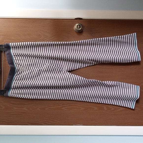 [26] Betsey Johnson Gray Blue Striped Woman's Full Pajama Set Size Medium - Picture 5 of 8